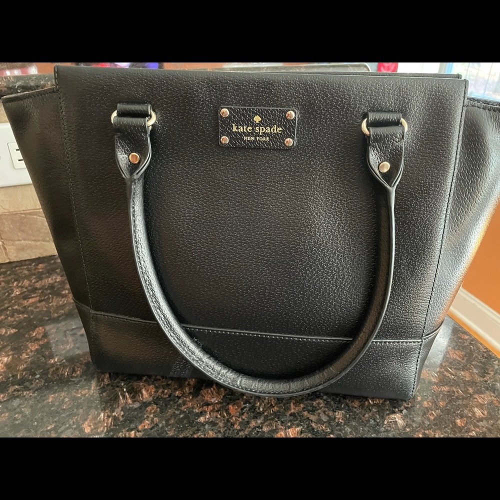Kate Spade Large‎ Black Zipper Top Handbag